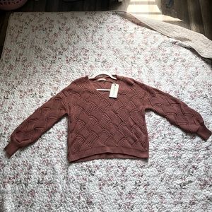 Long Sleeve Knitted Top Size M